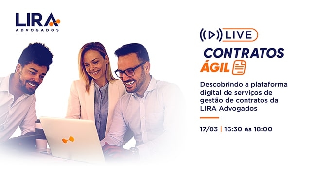 Capa - LIVE - Contratos Ágil: Descobrindo a plataforma digital de serviços de gestão de contratos da LIRA Advogados