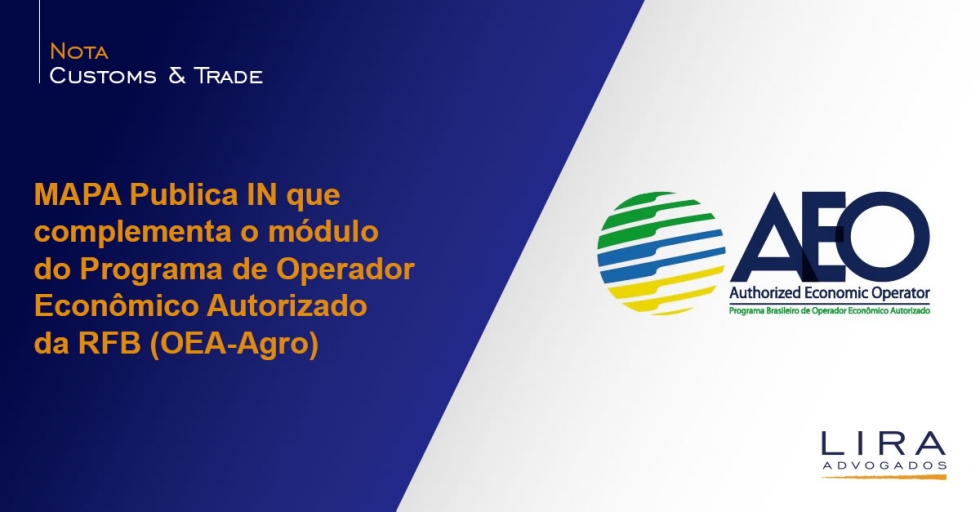 MAPA Publica IN que complementa o módulo do Programa de Operador Econômico Autorizado da RGB (OEA-Agro)